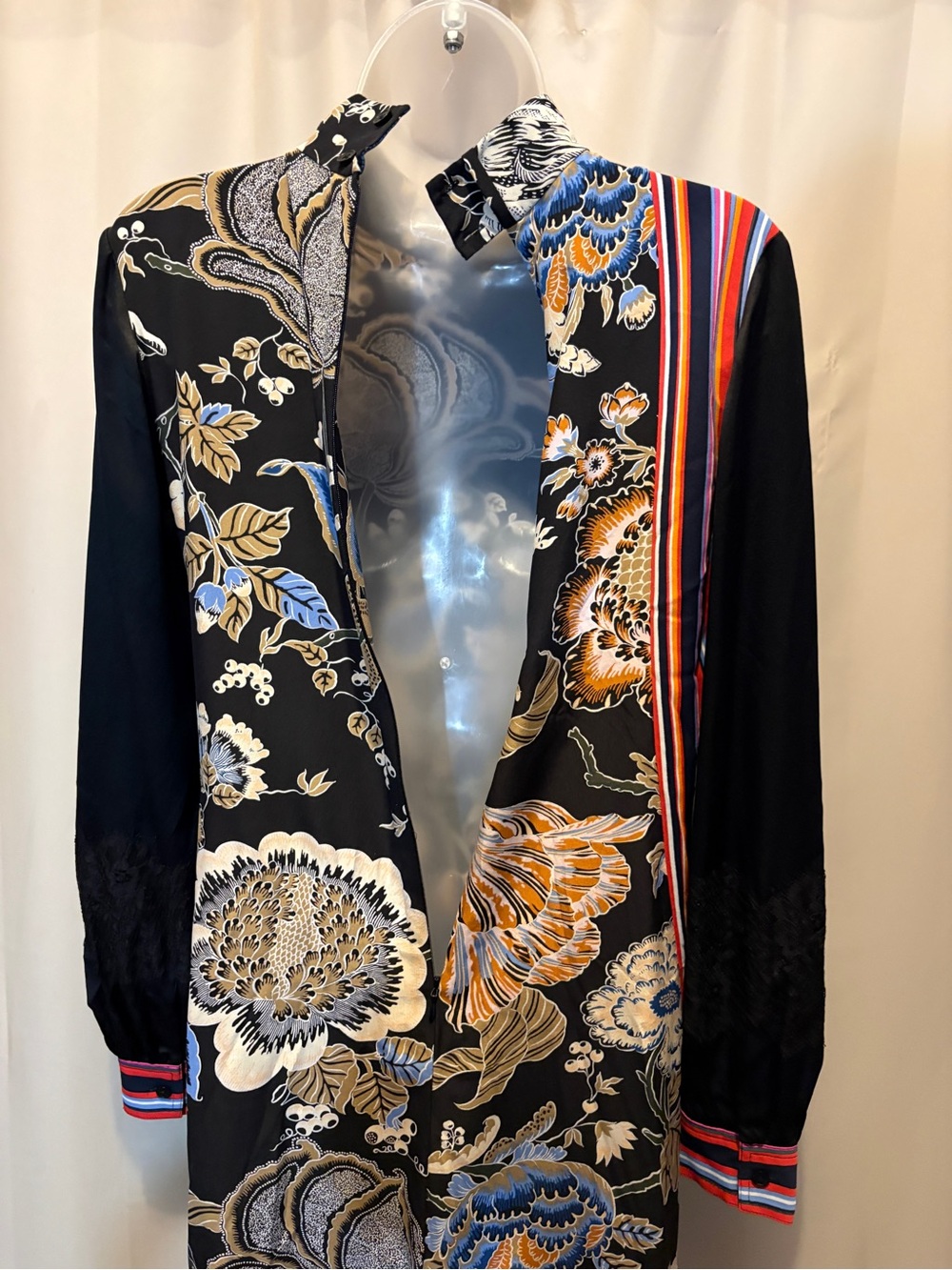 Tory Burch Delilah Silk Midi Dress Size 4 - Picture 10 of 12